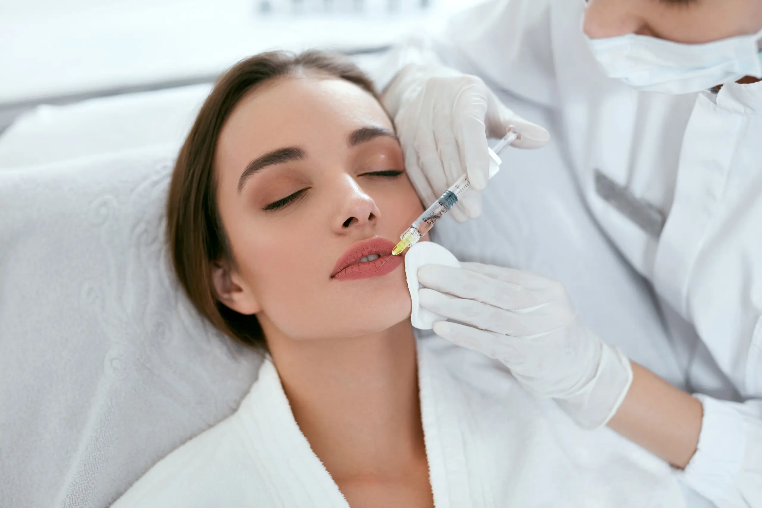 Close-up of naturally full lips