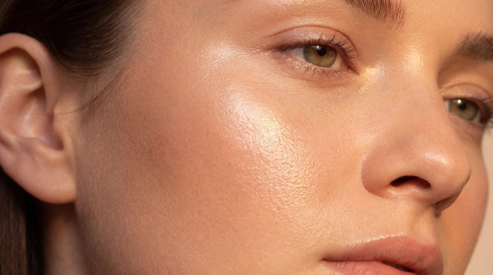 Close-up of healthy facial skin in an area commonly treated with filler